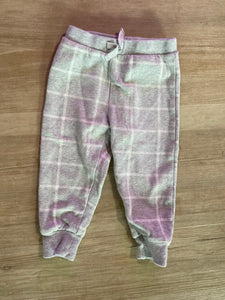 Grey Plaid Sweatpants, 6-12M