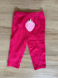 Unknown Brand Strawberry Butt Leggings, 6/9M