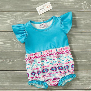 Summer Aztec Romper, 0-3M & 12-18M