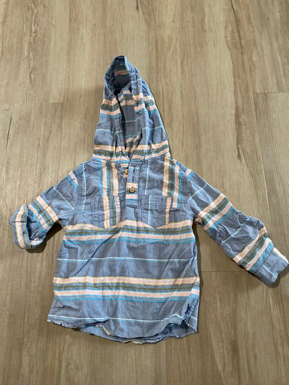 Genuine Kids Double Pocket Hooded Tee, 2T