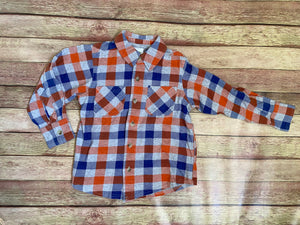 Mix & Match Blue/Orange Flannel, 3T