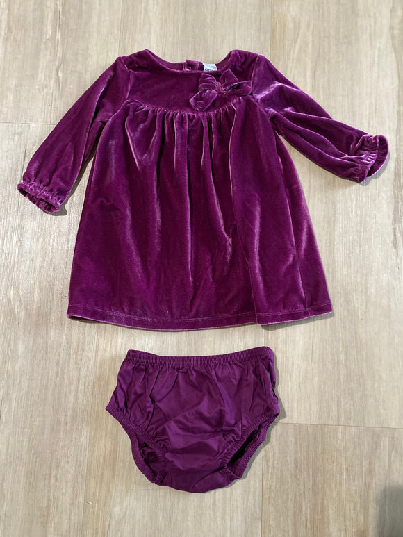 NWOT Carter's Purple Velour Set, 9M