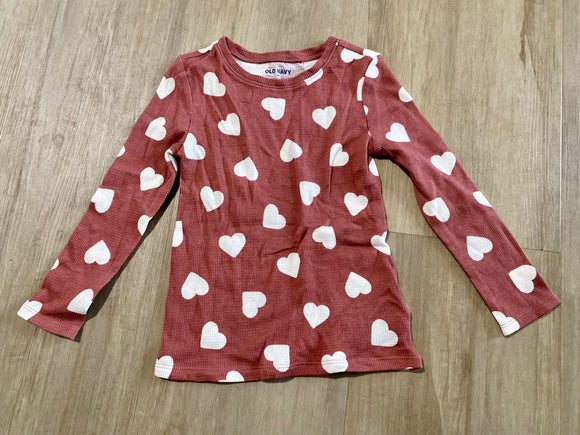 Old Navy Heart Print Thermal T-Shirt, 4T