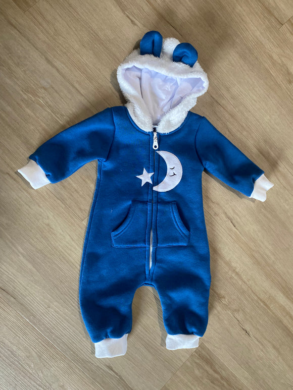 Boutique Moon & Star Fleece Bodysuit, 0-3M