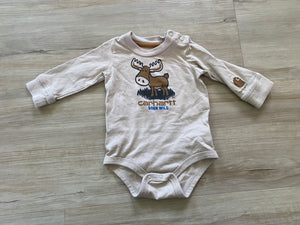 Carhartt 'Born Wild' Long Sleeve Onesie, 6M