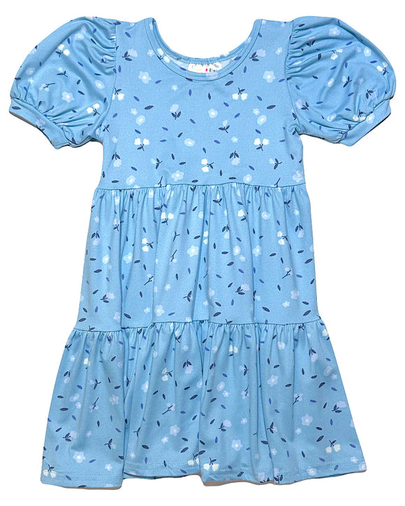 DotDot Smile Blue Skies Floral Tier Dress, 2T