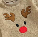 Boutique Fuzzy Rudolph Onesie, 100 (18-24M)