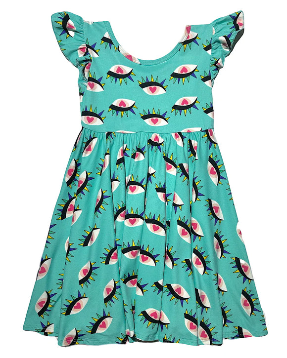 DotDot Smile Heart Eyes Empire Dress, 3/4