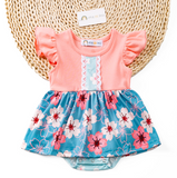 Okie & Lou Anna Floral Romper, 12-18M