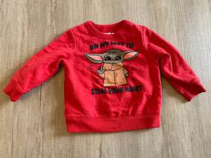 Star Wars 'on my way to steal your heart' Pullover, 18M