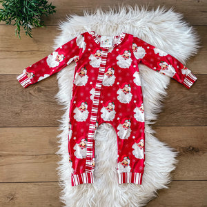 TwoCan Red Vintage Santa Zippy, 18-24M