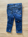 Cat & Jack Embroidered Flower Skinny Jeans, 3T