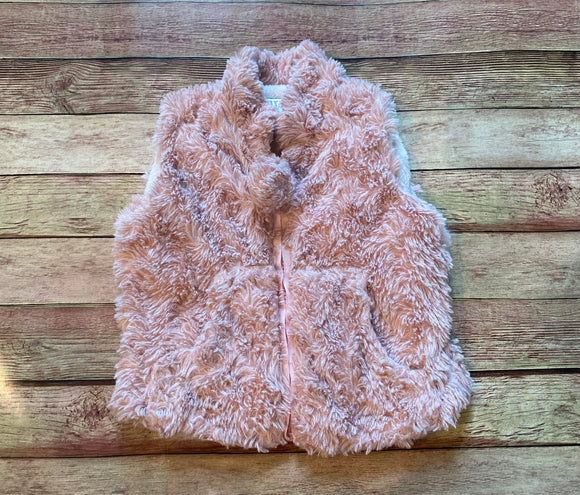 Pink Fuzzy Vest, 18M