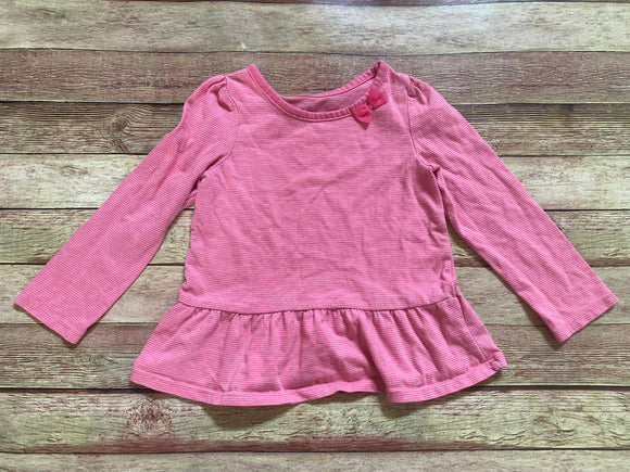 Pink Striped Long Sleeve, 2T