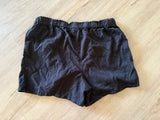 Black Mid Waist Drawstring Pocket Shorts, XXL(18)