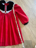 Vintage Rose Cottage Red Dress, ~3T