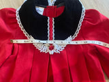 Vintage Rose Cottage Red Dress, ~3T