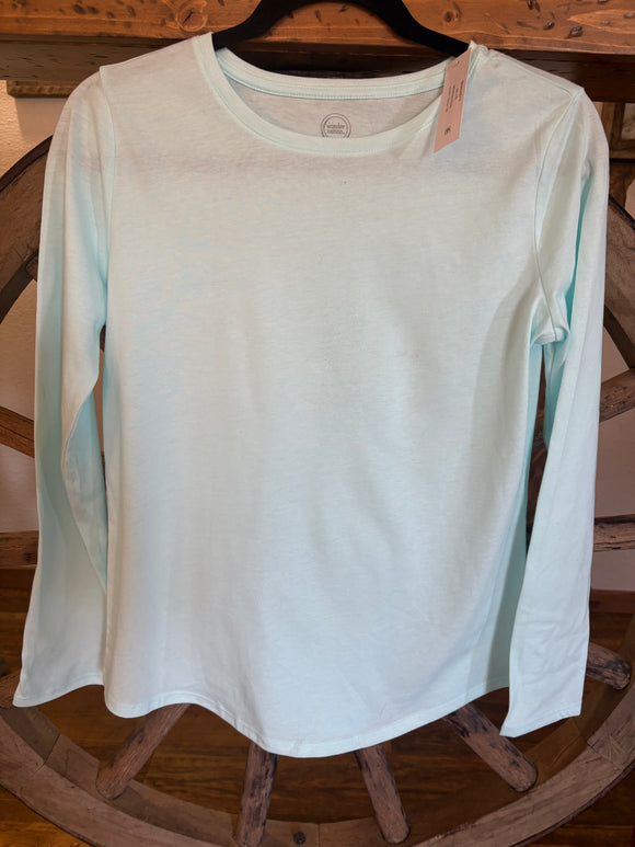 Wonder Nation, Long Sleeve T-Shirt, Light Blue, XXL (18), NWT