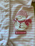 Carter's Pink Snowman Sleeper, 6M