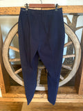 Lands End, Navy Blue Stretch Casual Pants, Pockets in front, Size 12 Tall