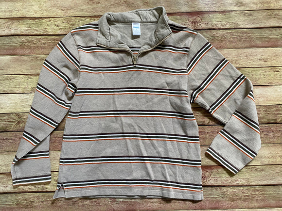 Tan, Striped Knitted Pullover, 10