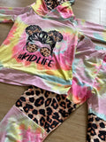 Boutique Cheetah Tie Dye #kidlife set, 3-4Y