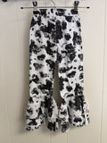 New Boutique Cow Print Bell Bottoms, 4-5Y