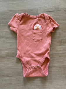 Cloud Island Rainbow Pocket Onesie, NB