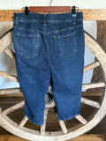 St. John"s Bay, Blue Jean Capris, Stretch, double button w/zipper, Size 10 Petite