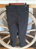 Anne Klein, Dress Casual Stretch Pull-on Pants, Black & white, Size 8