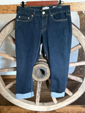 Indigo Rein, Blue Stretch Jean Capri, Button/Zipper front, Size 5