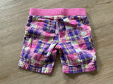 Faded Glory Pink/Purple Plaid Shorts, S(6/6X)