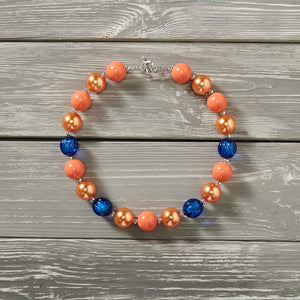 P+L Peach/Pink/Blue Bubblegum Necklace