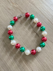 P+L Bubblegum Necklace, Green/Red/White