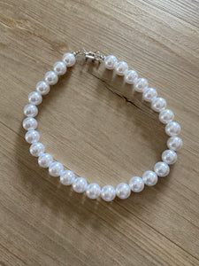 P+L White Pearl Bubblegum Necklace