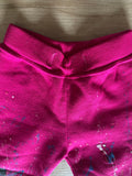 Paint Splatter Dark Pink Sweats Set, 12M