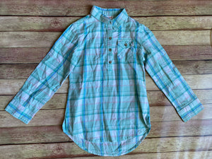 Cat & Jack Mint Flannel Tunic, S(6/6X)