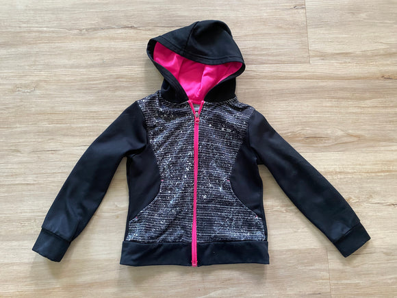 Champion Black/Pink Zip Up Sweatshirt, S(6/6X)