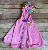 Pink Unicorn Cape (12-24M) and Slippers (Size 4)