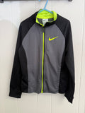 Nike Black/Grey/Neon Green Zip Up Sweatshirt, L (7)