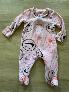 Nike Pink Smiley Face Sleeper, 3M