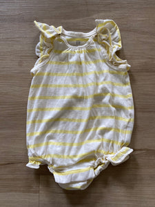 Baby Gap Yellow Striped Oneise, 3-6M