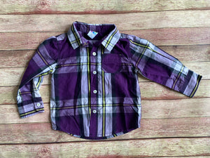 Purple Healthtex Button Down, 18M