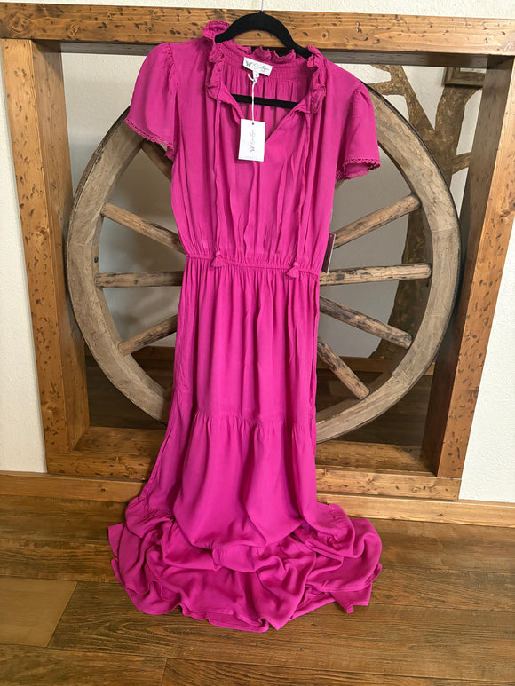 Jessica Simpson, Cap Sleeve, Long Cotton Dress, Pink, NWT, Small