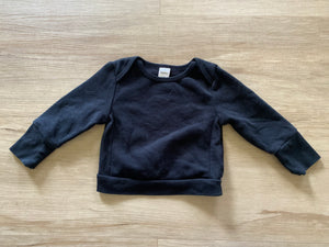 Hanes Black Pullover, 6-12M