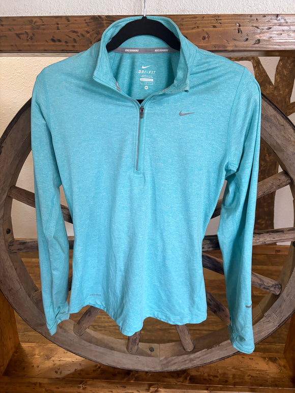 Nike Running Dri-Fit, Turquoise, Long Sleeve, Med