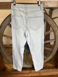 Unknown Brand, Loose Fit, White Washed, Holy Jeans, Size 2