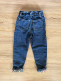 Wonder Nation Pull On Floral Hem Jeans, 3T