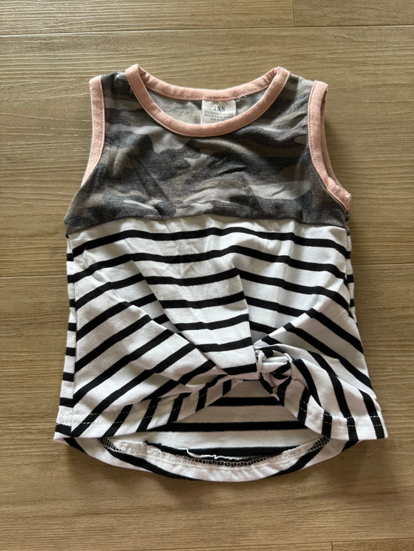 Boutique Camo, Striped Tank, 2XS (6-12M)