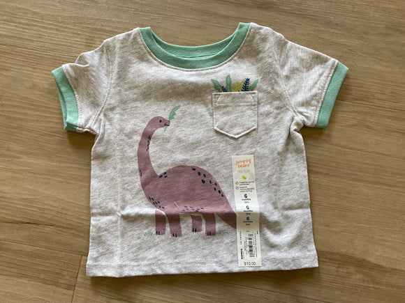 NWT Jumping Beans Dino Pocket Tee, 6M